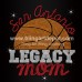 San Antonio Legacy Mom Rhinestone Basketball Heat Transfers